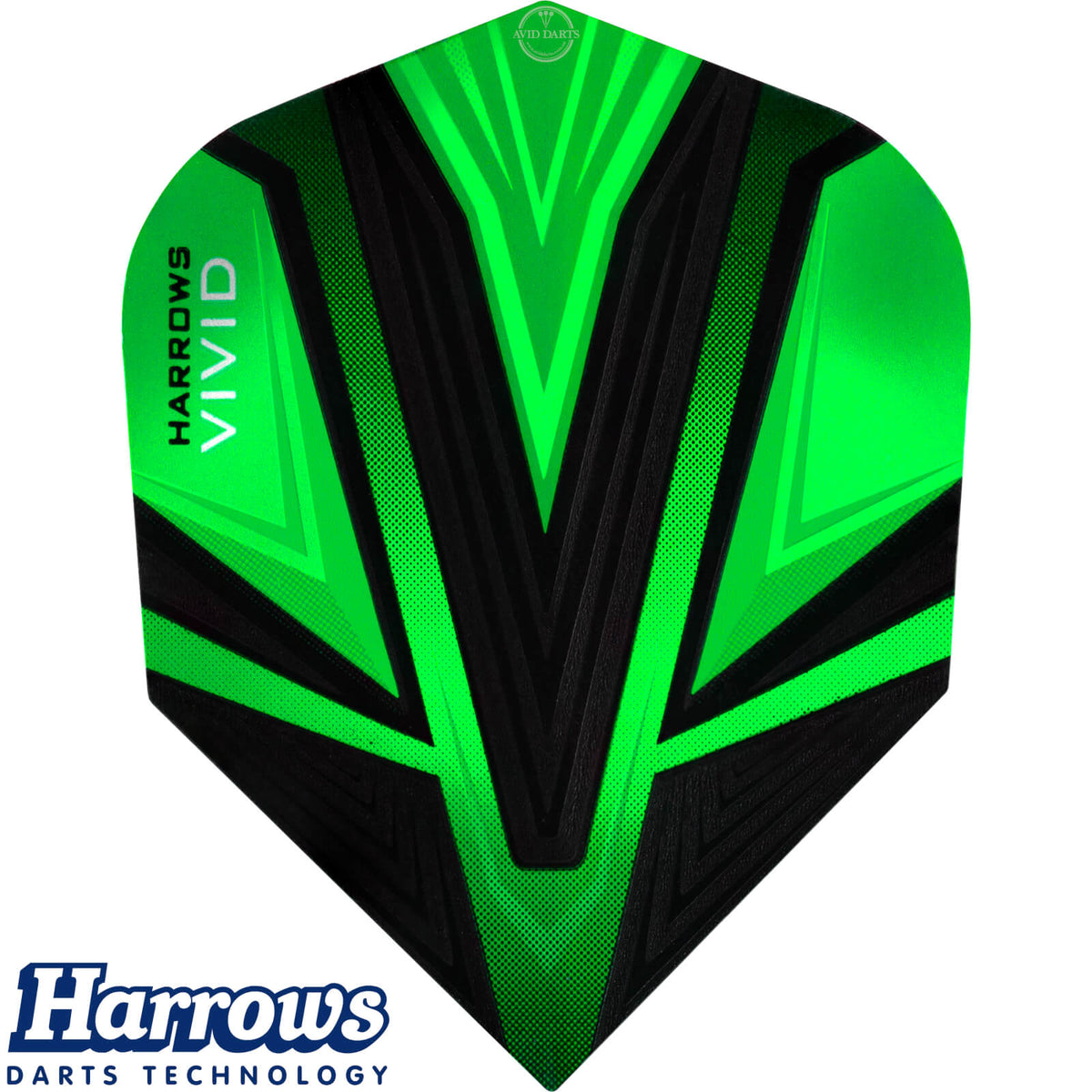 Dart Flights - Harrows - Vivid - Standard Dart Flights Green