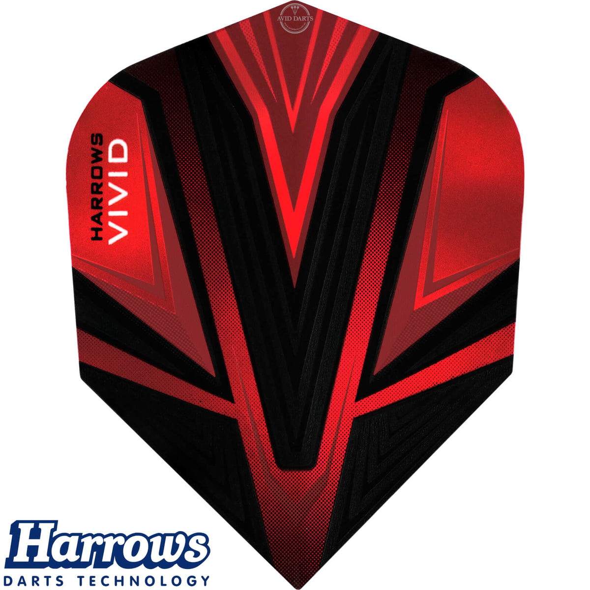 Dart Flights - Harrows - Vivid - Standard Dart Flights Red