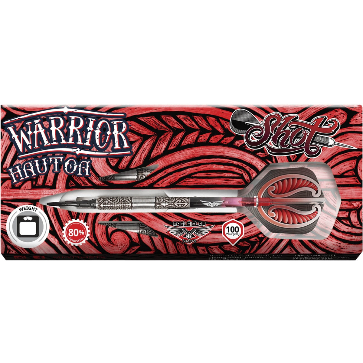 Darts - Shot - Warrior Hautoa Darts - Soft Tip - 80% Tungsten - 18g 20g 
