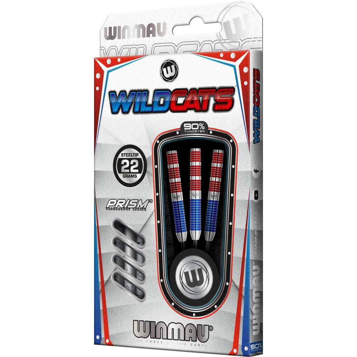Darts - Winmau - Wildcats Darts - Steel Tip - 90% Tungsten - 21g 22g 23g 24g 25g 26g 