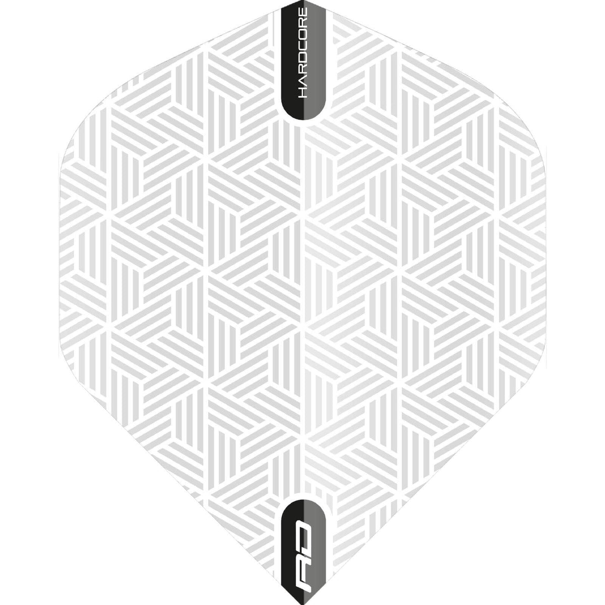 Dart Flights - Red Dragon - Hardcore Radical Woven Pattern - Big Wing Dart Flights White