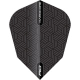 Red Dragon - Hardcore Radical Woven - V-Standard Dart Flights - Black