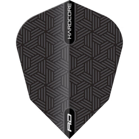 Red Dragon - Hardcore Radical Woven - V-Standard Dart Flights - Black