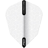 Red Dragon - Hardcore Radical Woven - V-Standard Dart Flights - White
