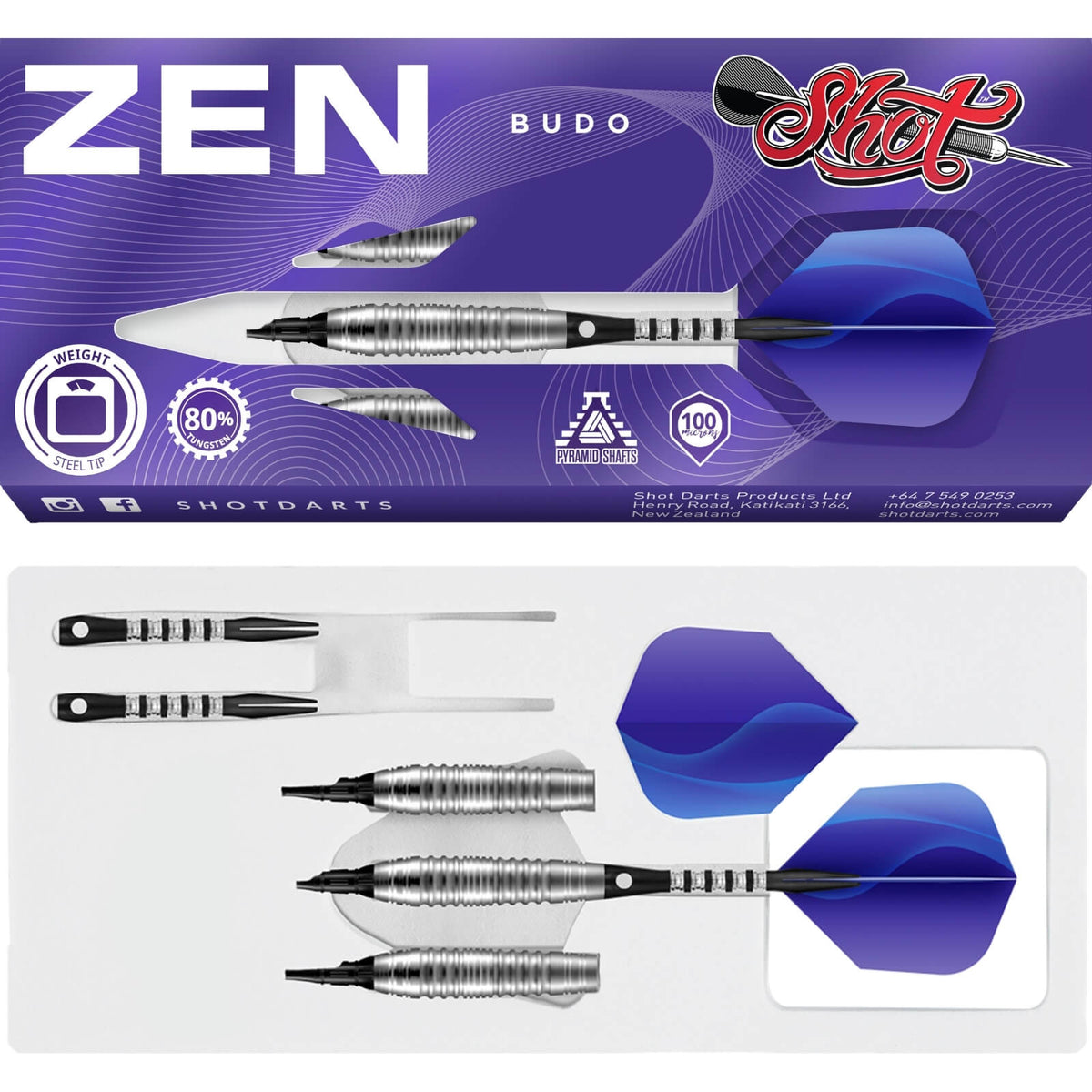 Darts - Shot - Zen Budo Darts - Soft Tip - 80% Tungsten - 18g 20g 
