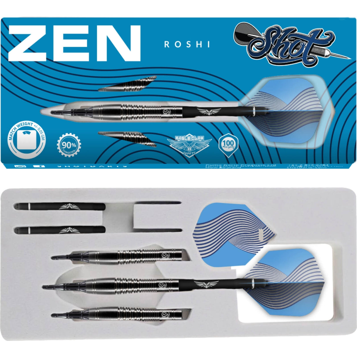 Shot - Zen Roshi Darts - Soft Tip - 90% Tungsten - 18g 20g -