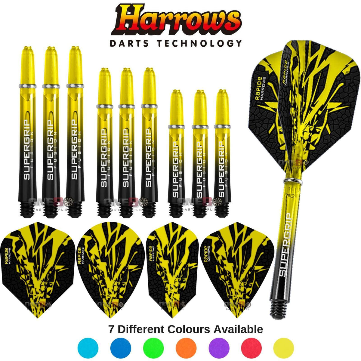 Training Accessories - Harrows - Rapide-X - Darts Test Setup Combination Kit Yellow