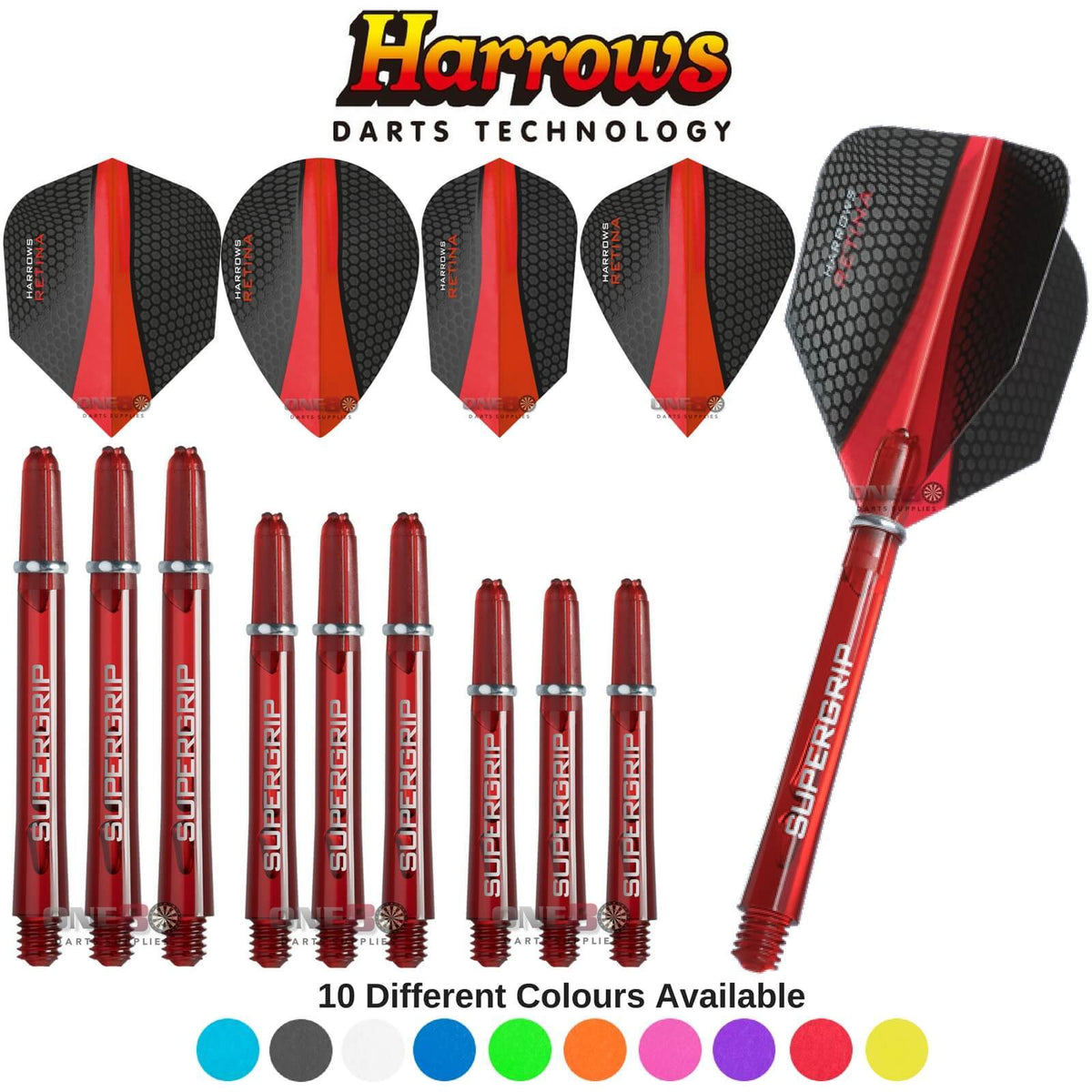 Training Accessories - Harrows - Retina - Darts Test Setup Combination Kit Red