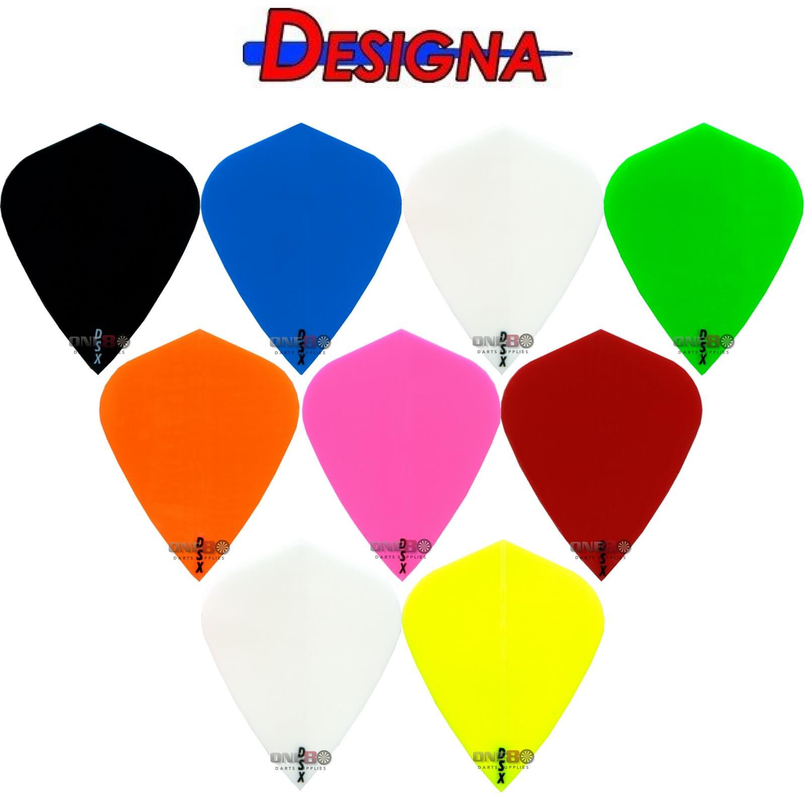 Dart Flights - Designa - DSX Plain Colour - Kite Dart Flights 