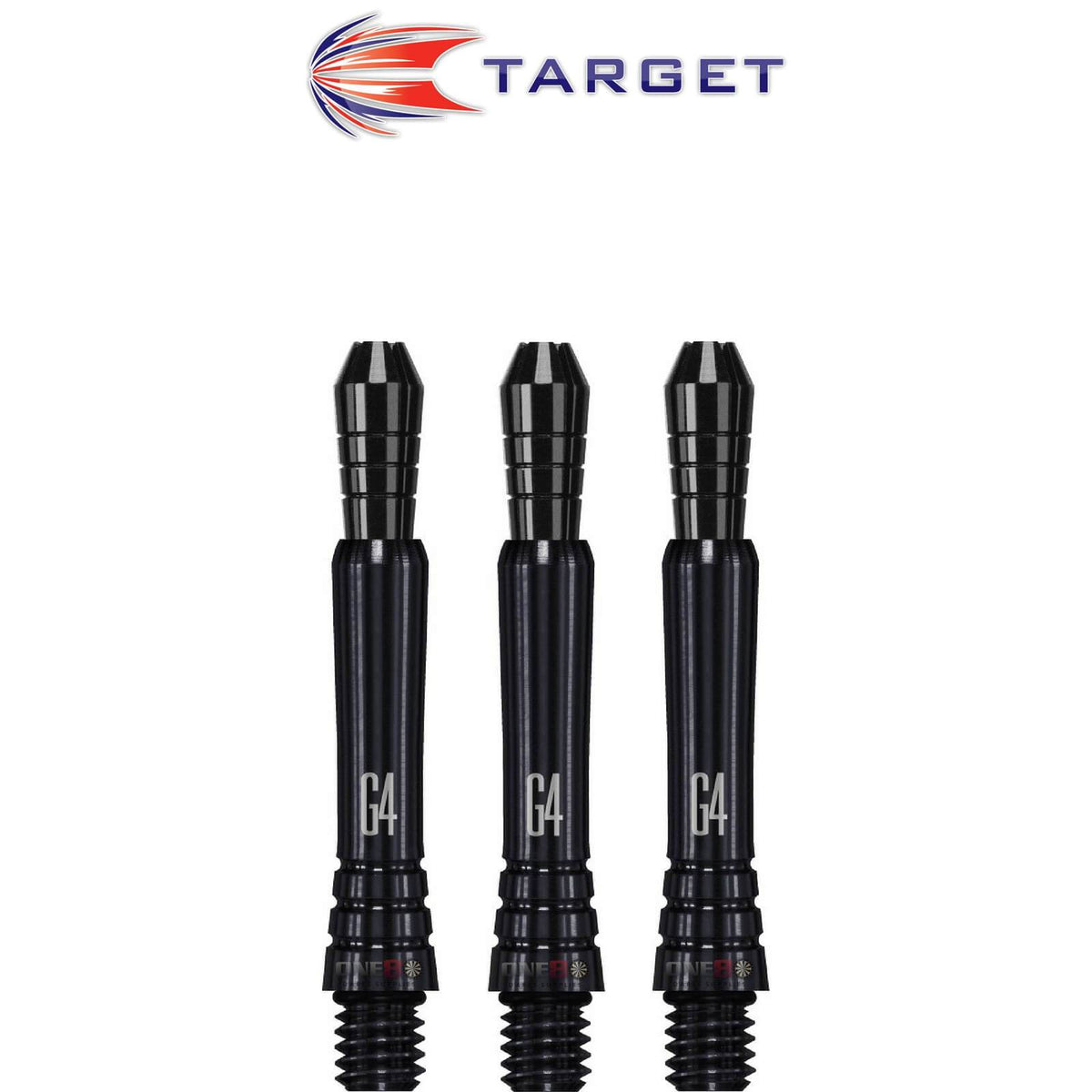 Dart Shafts - Target - Phil Taylor Power Gen 4 Black Titanium Dart Shafts Short (32.5mm)