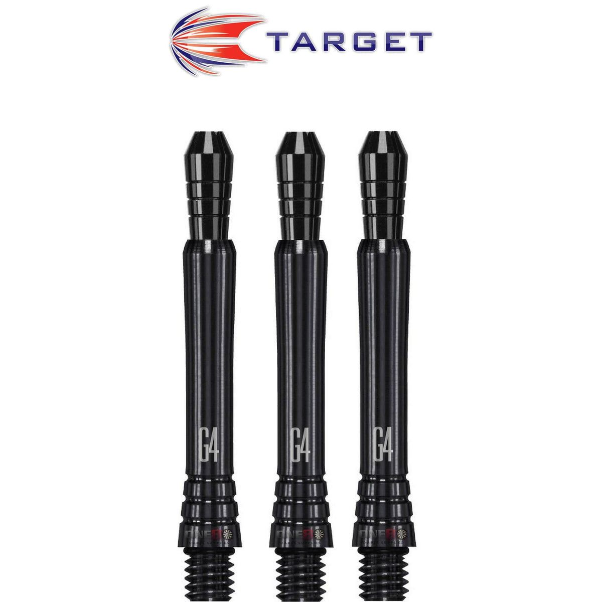 Dart Shafts - Target - Phil Taylor Power Gen 4 Black Titanium Dart Shafts Intermediate (37.9mm)