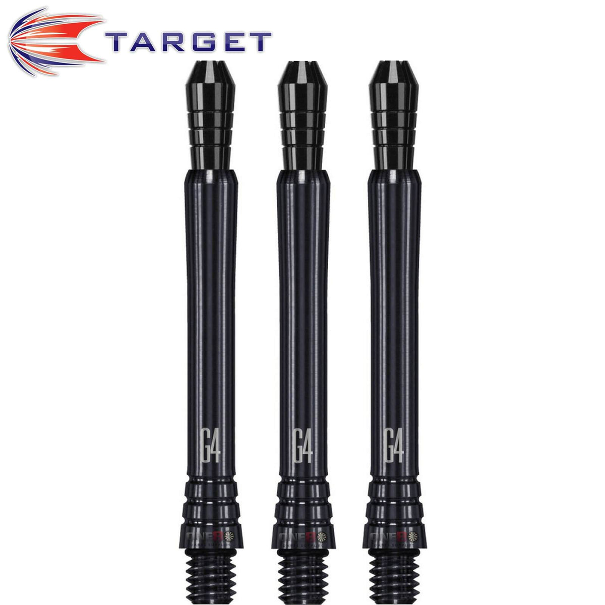 Dart Shafts - Target - Phil Taylor Power Gen 4 Black Titanium Dart Shafts Medium (44.2mm)