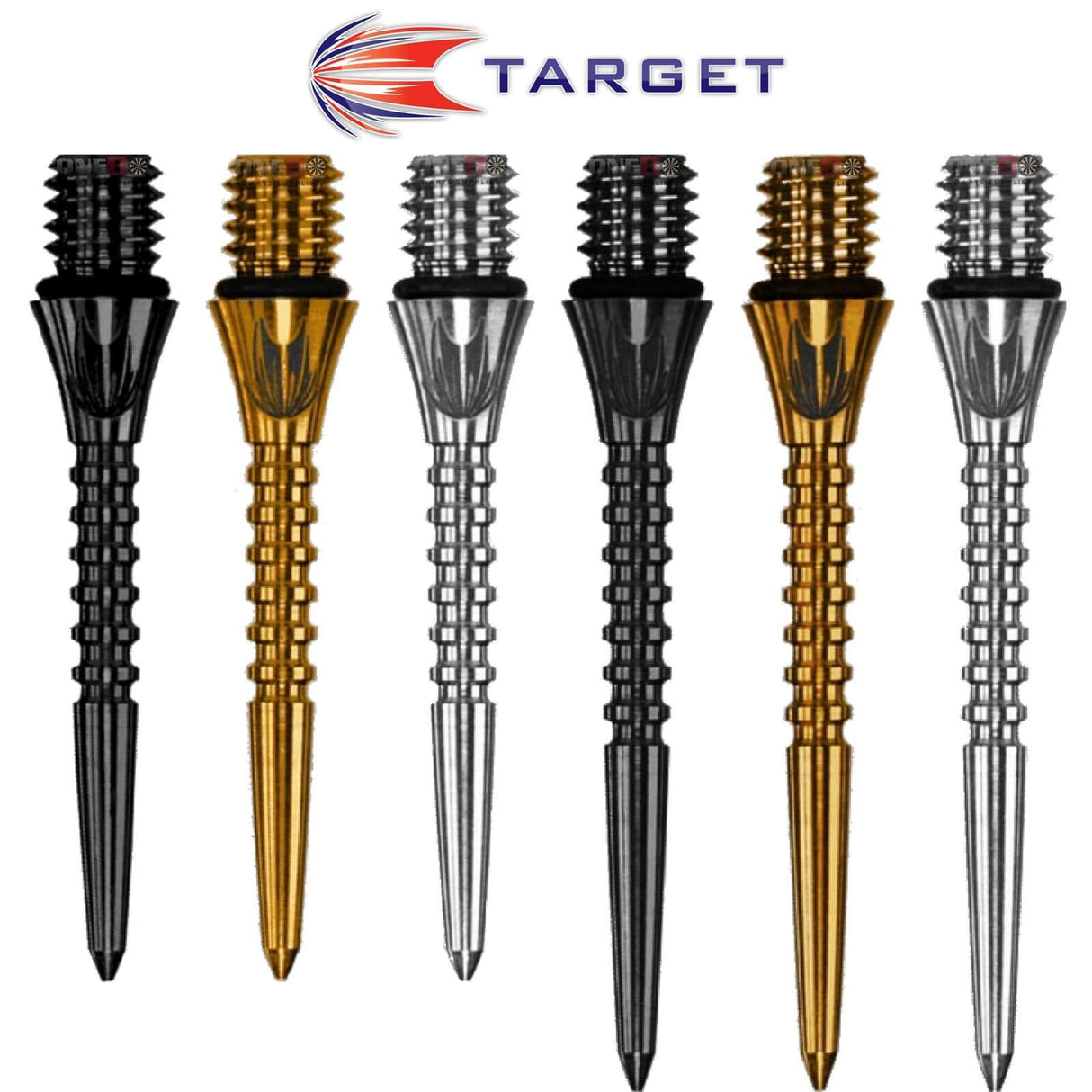 Target - Titanium Pro Grooved Conversion Dart Points - 26mm 30mm -